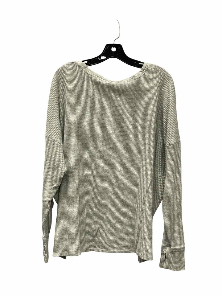 Aerie Size L Gray Long Sleeve Shirts