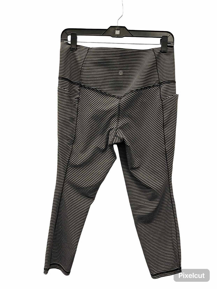 Athleta Size L Black Stripe Athletic Pants