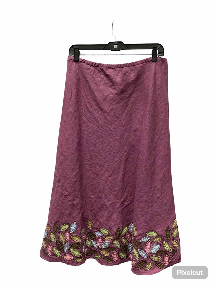Boden Size 16 Purple Embroidered Skirt