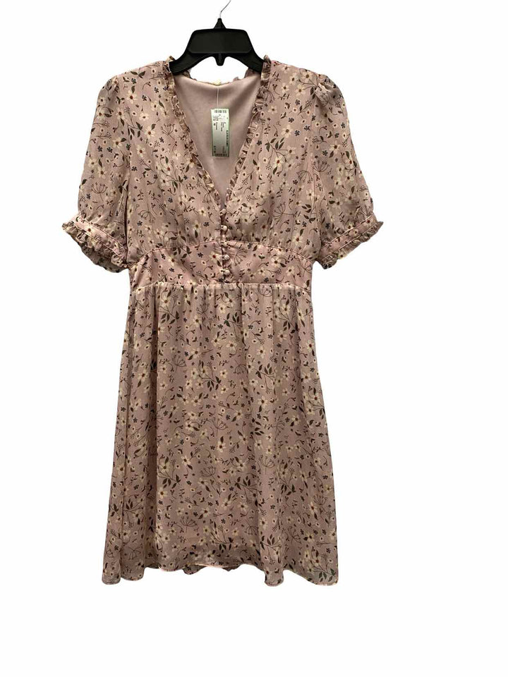 Promesa Size M Pink Floral Dress