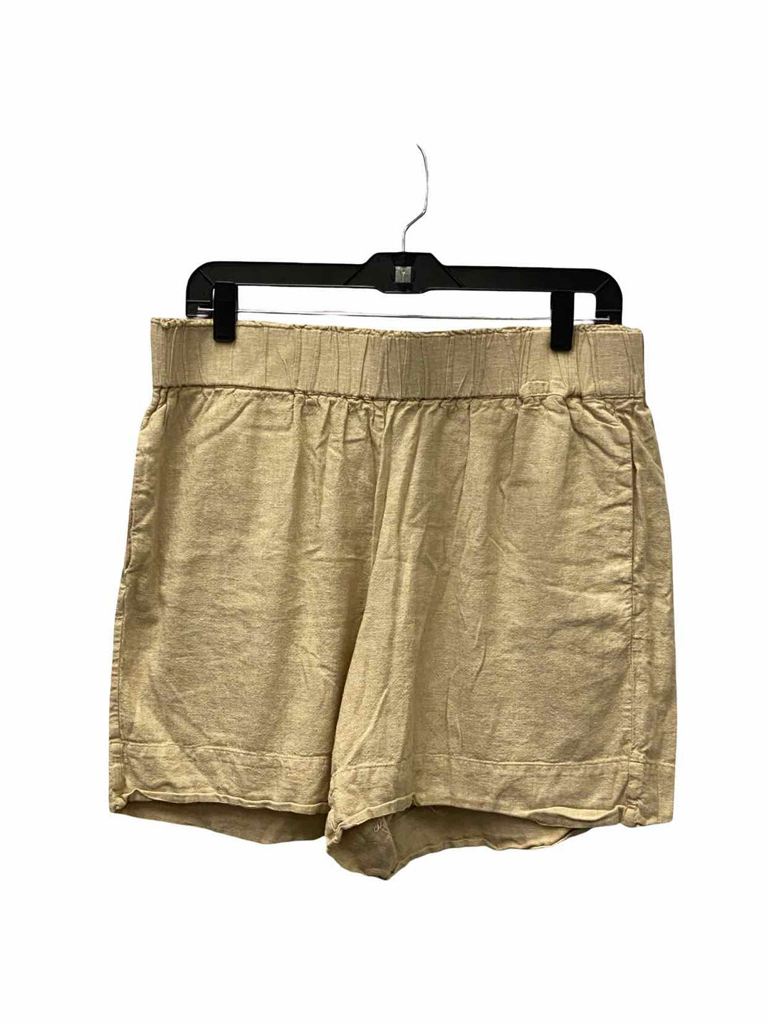 Zac & Rachel Size L Beige Linen & Rayon blend Shorts