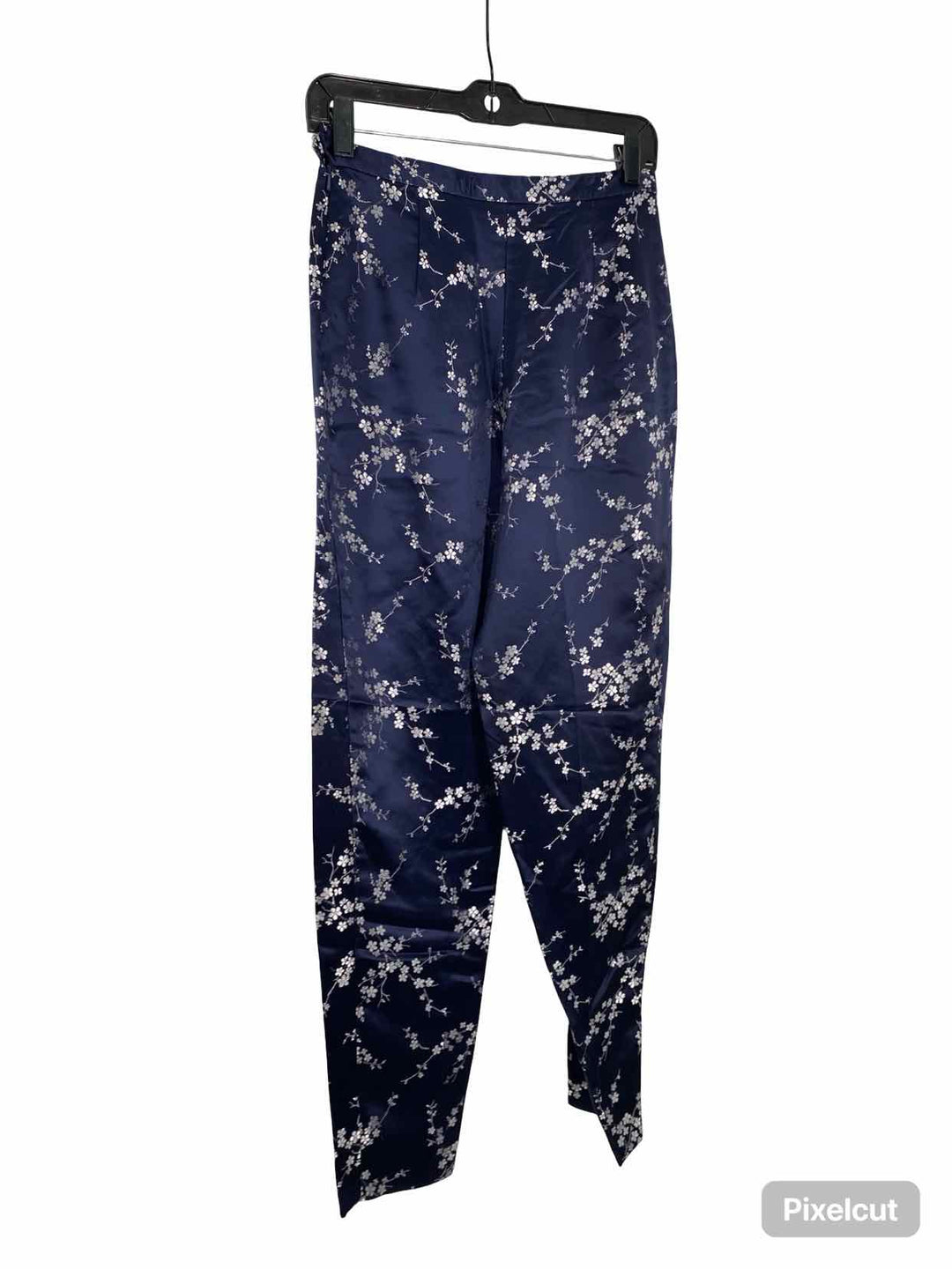 Express Size 7/8 Blue White Floral Pants
