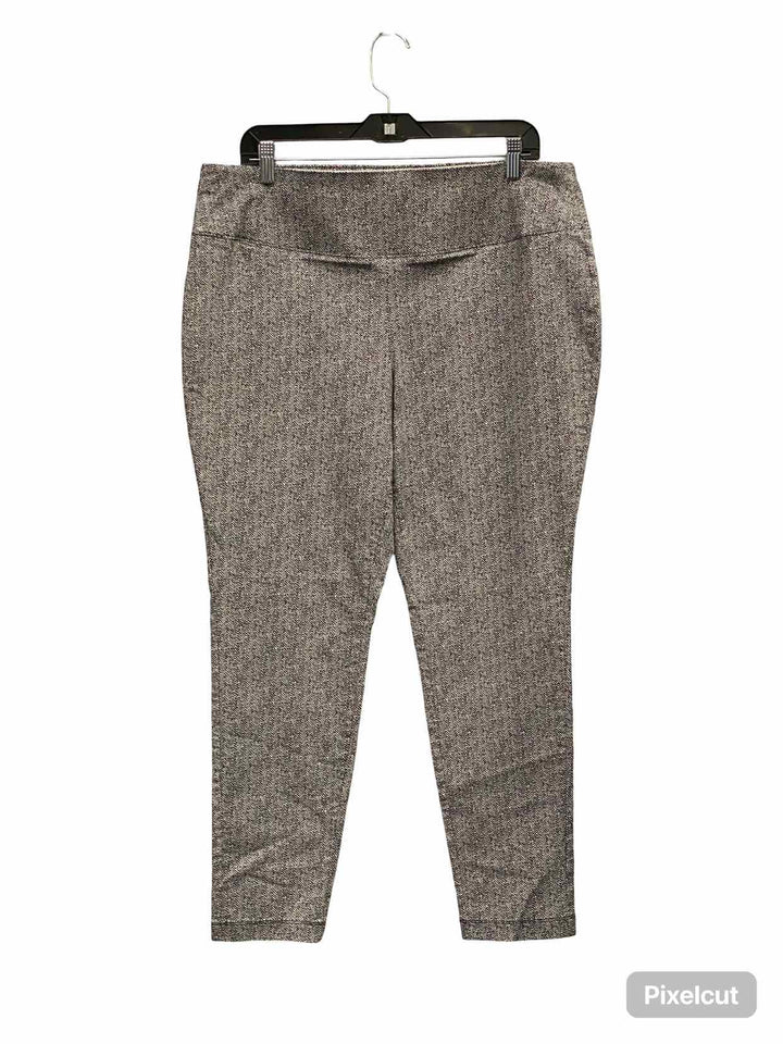 Worthington Size 18 Black White Print Pants