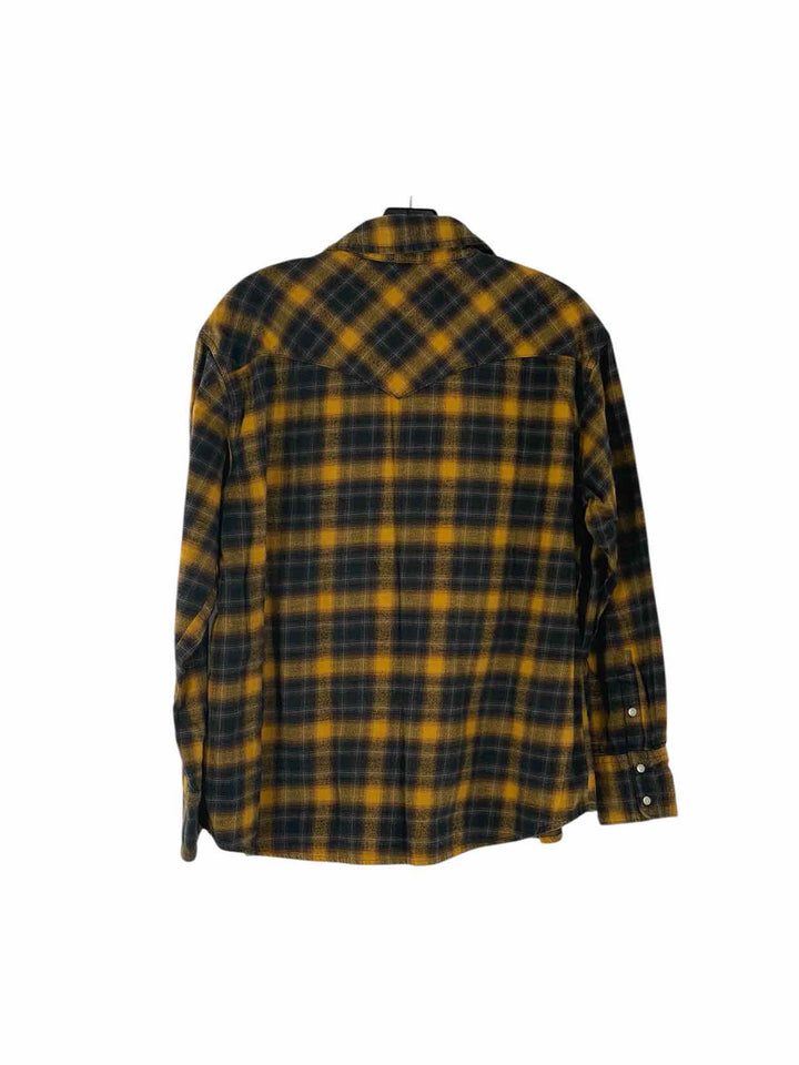 Levi's Size S Black Yellow Plaid Long Sleeve Shirts