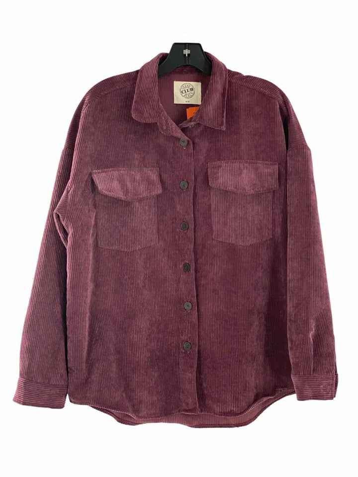 Grand Club Beach Size M Purple Corduroy NWT Long Sleeve Shirts ...
