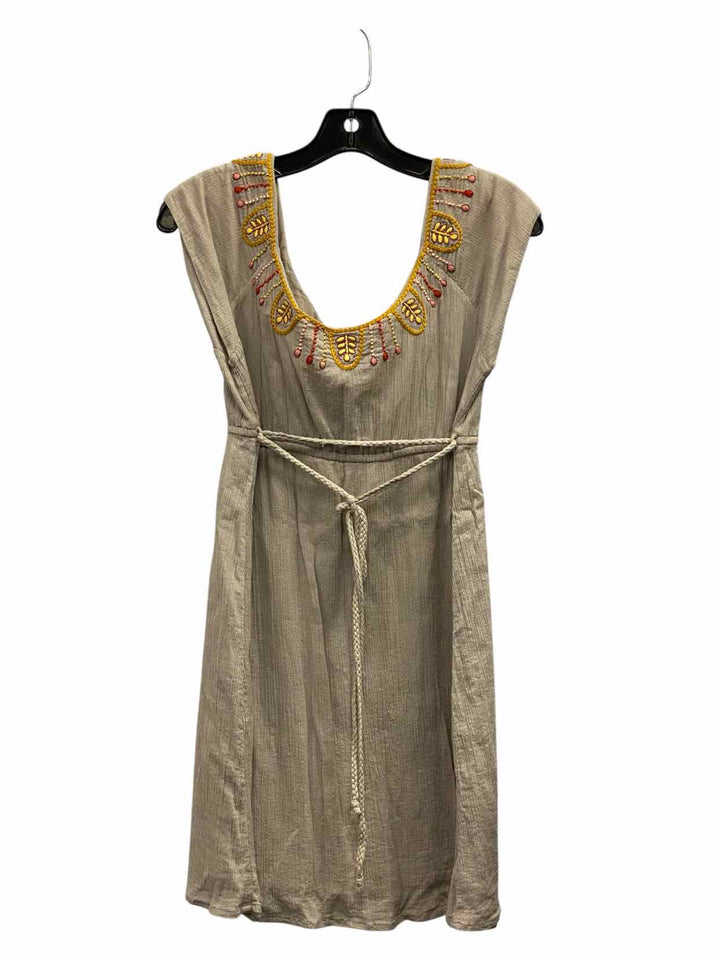 Feather&Bone Size M Gray Print 100% cotton Dress