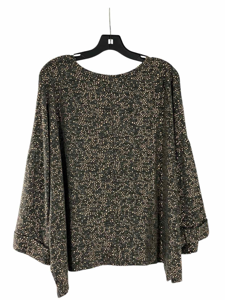 Fantastic Fawn Size S Grey Gold Print Long Sleeve Shirts