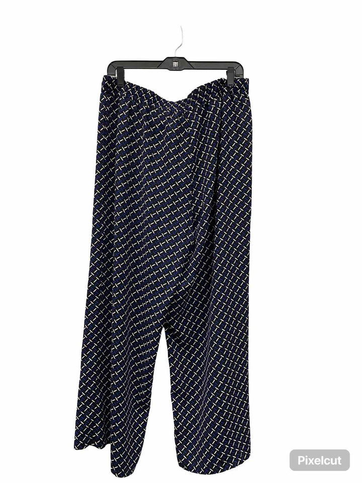 Zac & Rachel Size XL Black Print Pants