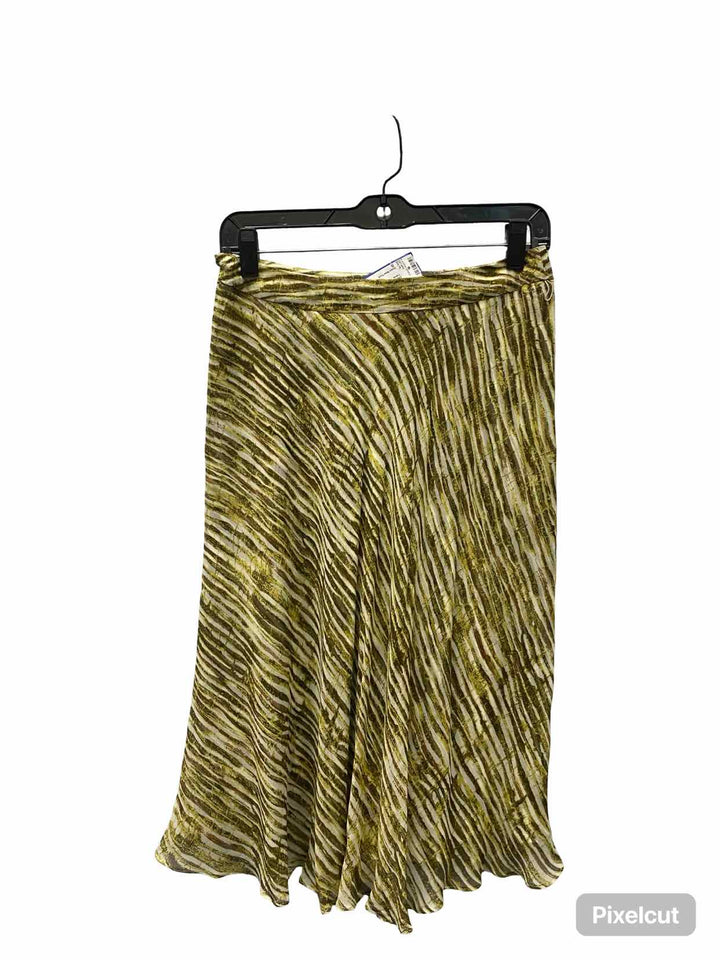 Jones New York Size 6 Yellow Print 100% silk Skirt