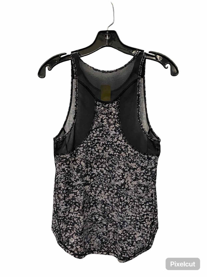 Lululemon Size 6 Blue Floral Athletic Tank Top