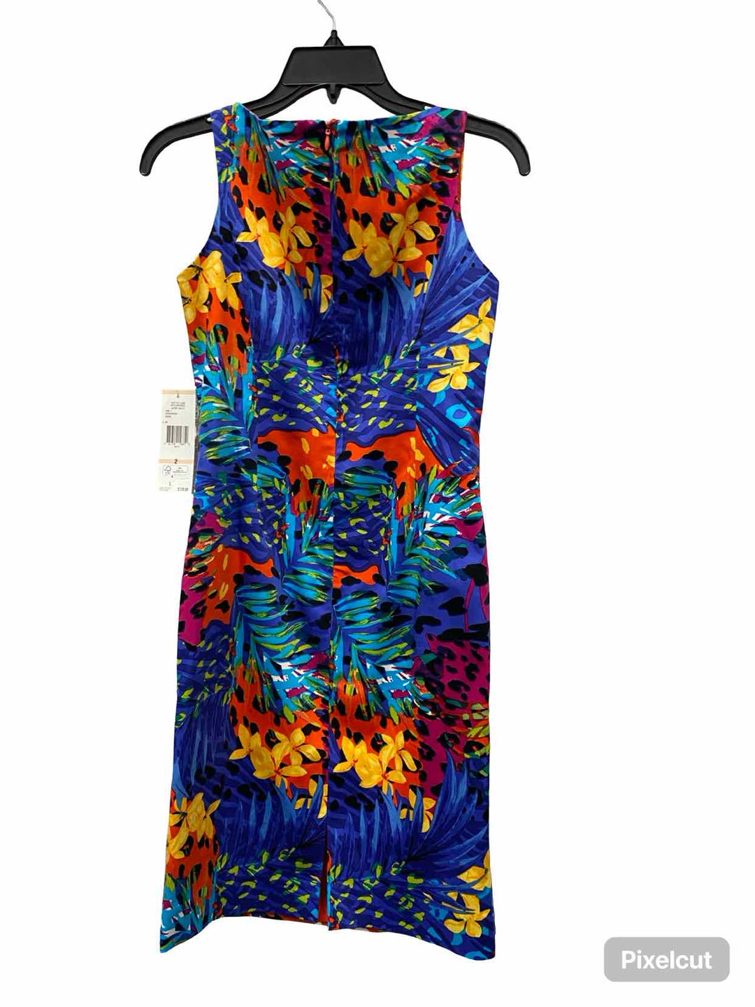 Jones New York Size 2 Red Multi Print Dress