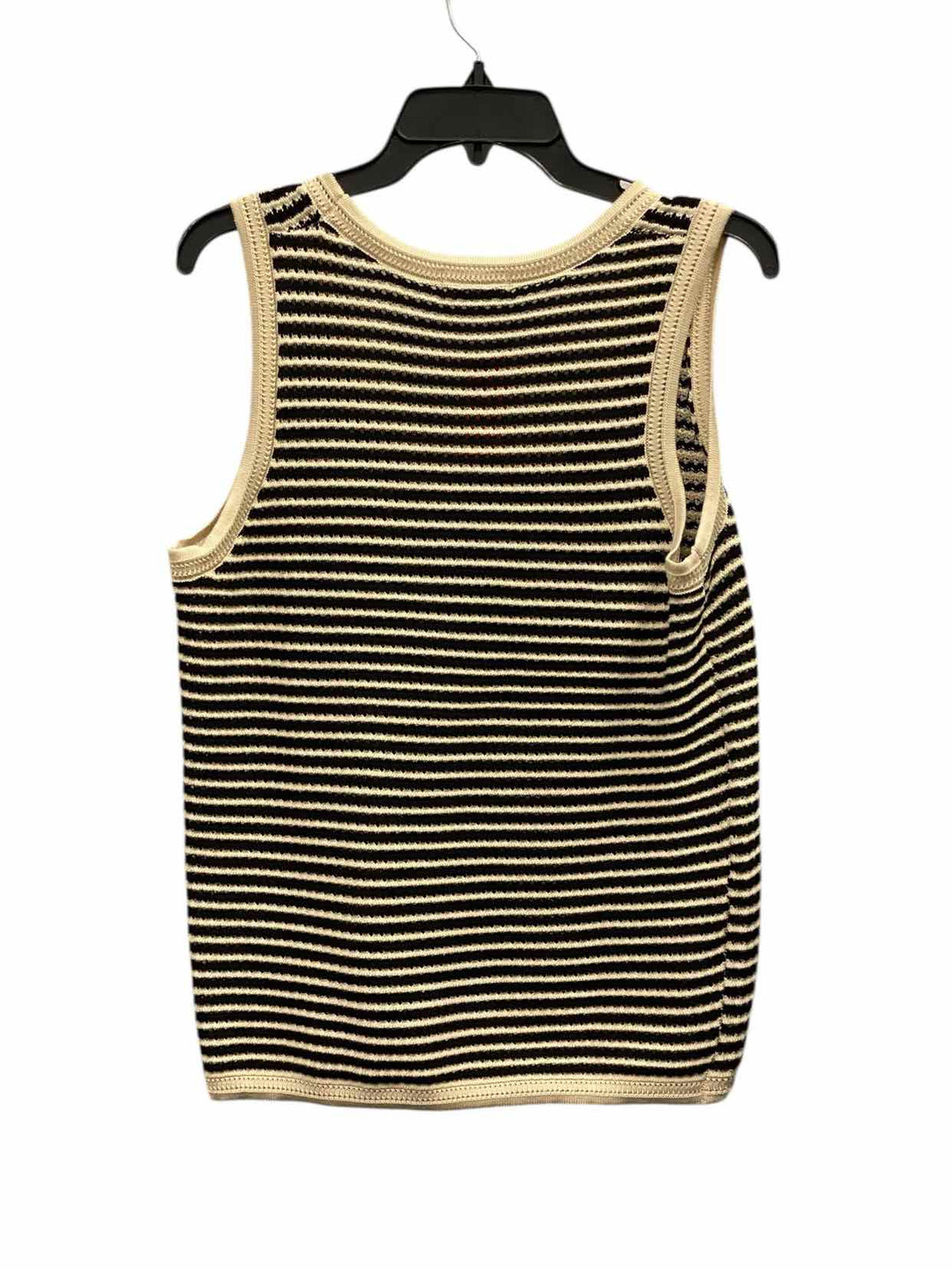 White Birch Size L White Black Sweater