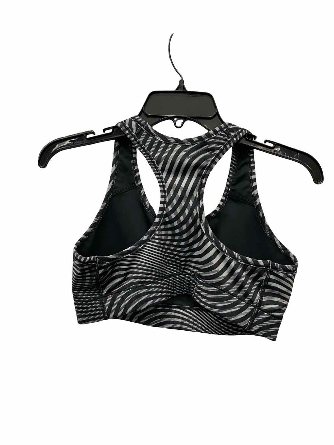Nike Size M Black Gray Print Athletic Bra
