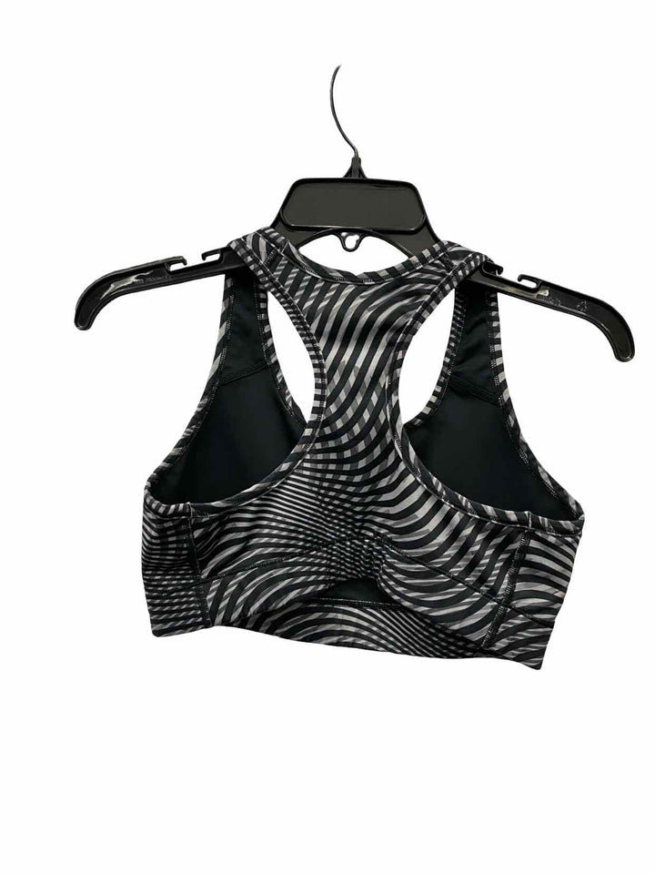 Nike Size M Black Gray Print Athletic Bra