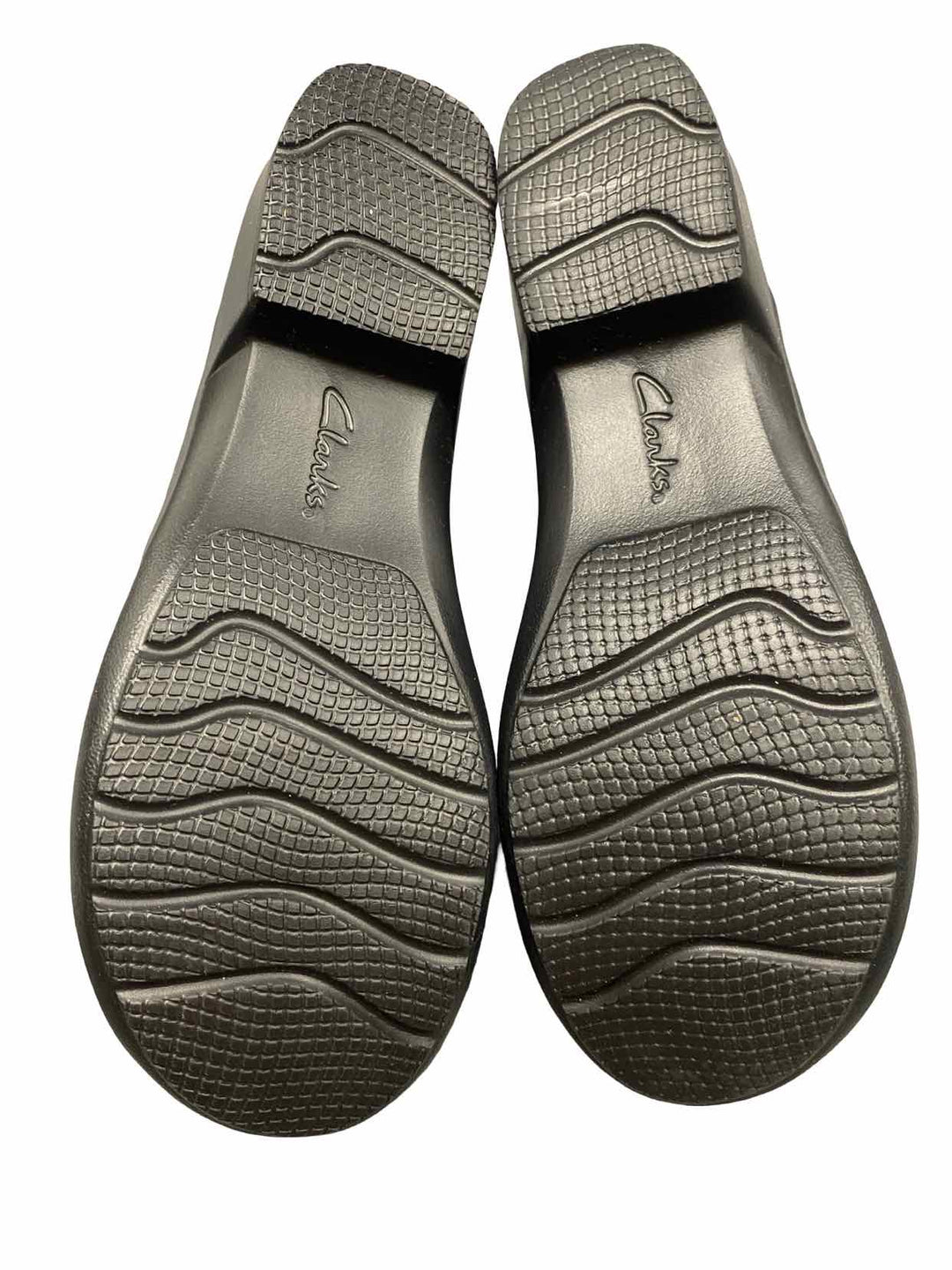 Clarks Shoe Size 8 Black Leather Upper Angie Pearl Loafers