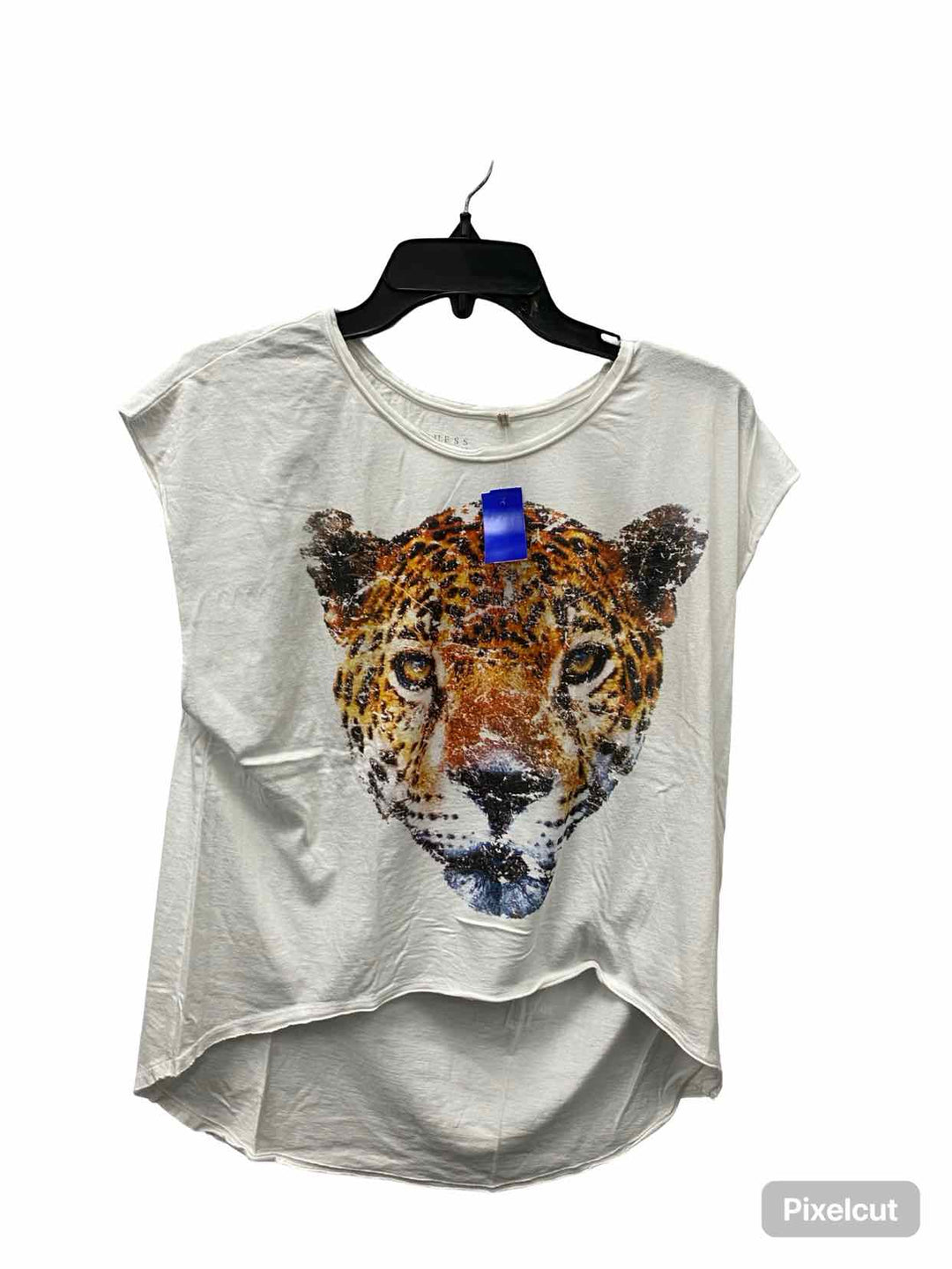 Guess Size M Cream Tiger Short Sleeve Shirts