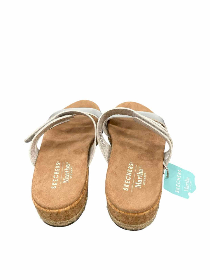 Skechers Shoe Size 8.5 Brown Silver NWT Sandals