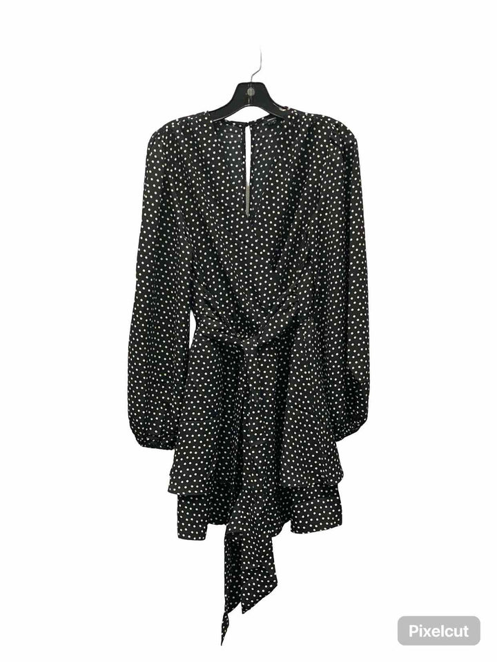 Express Size M Black White Polka Dot Dress