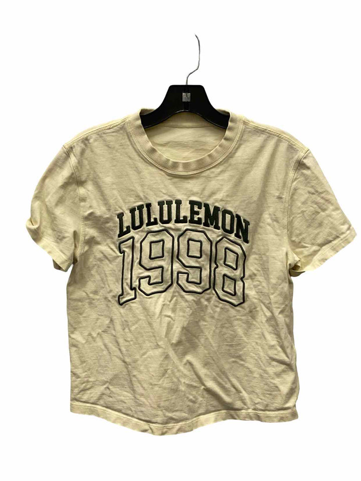 Lululemon Size S Cream lululemon Cotton Short Sleeve Shirts