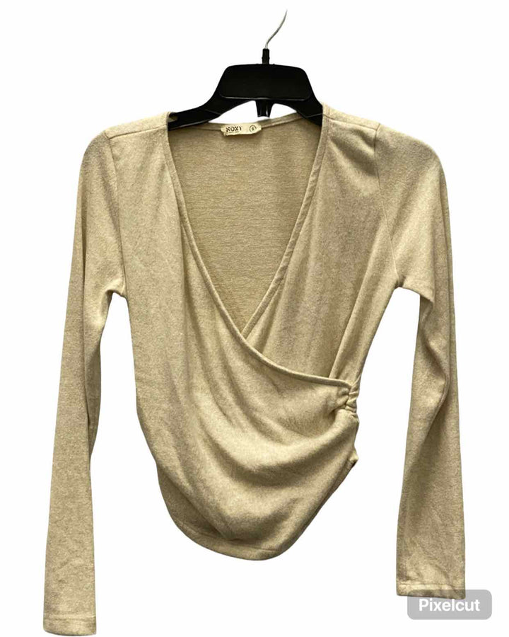 Sozy Size S Beige Long Sleeve Shirts