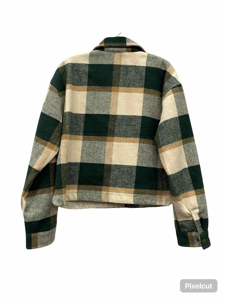Natural Reflections Size M Green Plaid Jacket