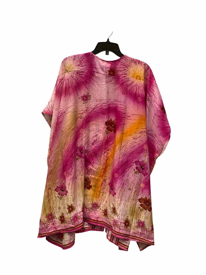Zia Stella Size M/L Pink Floral Short Sleeve Shirts