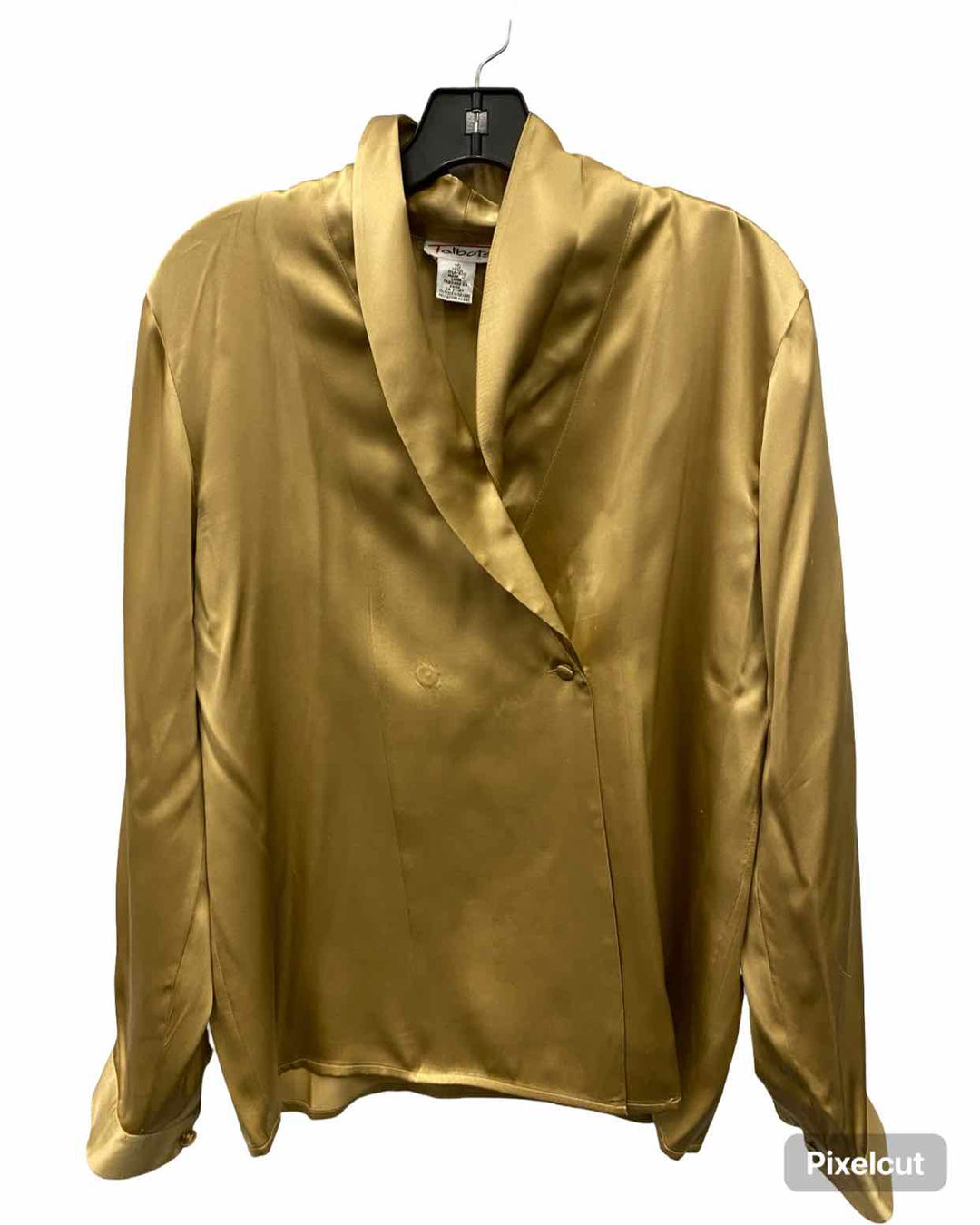 Talbots Size 10 Gold Silk Long Sleeve Shirts