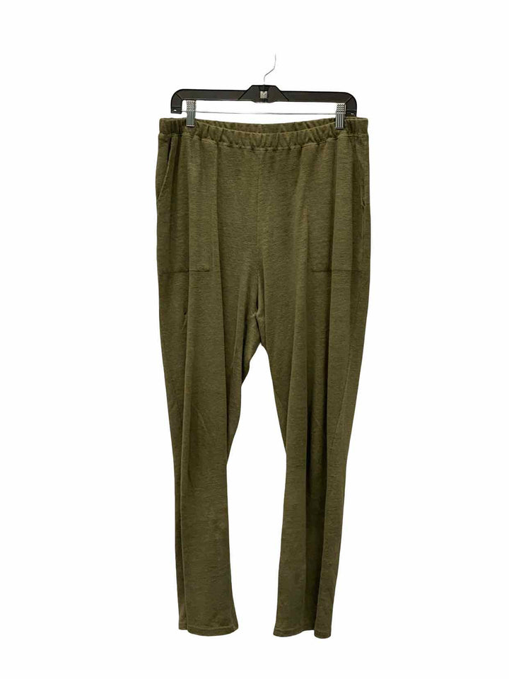 The Company Store Size L Green 100% Linen Pants