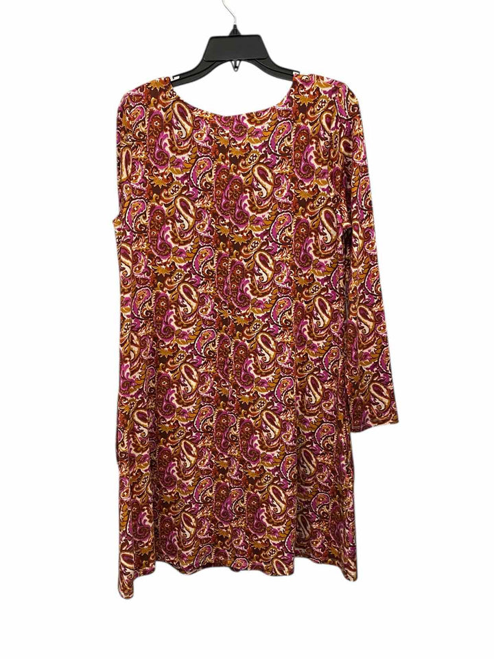 Garnet Hill Size M Multi-Color Purple Dress