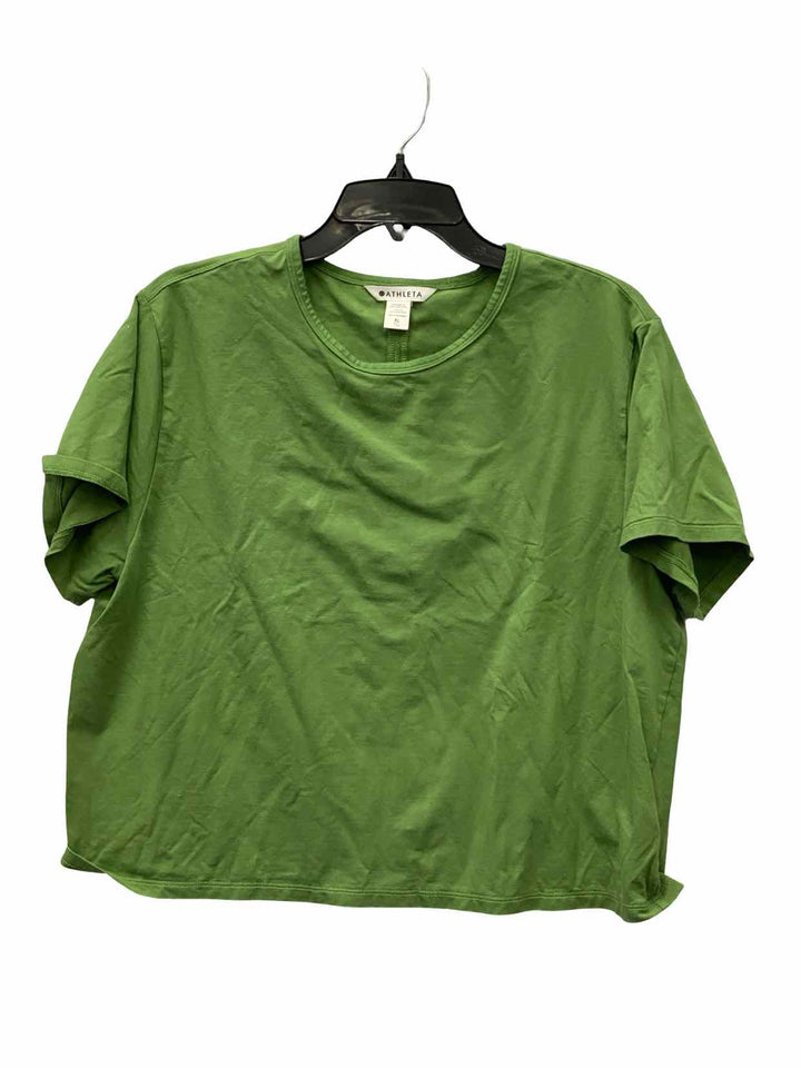 Athleta Size XL Green Short Sleeve Shirts
