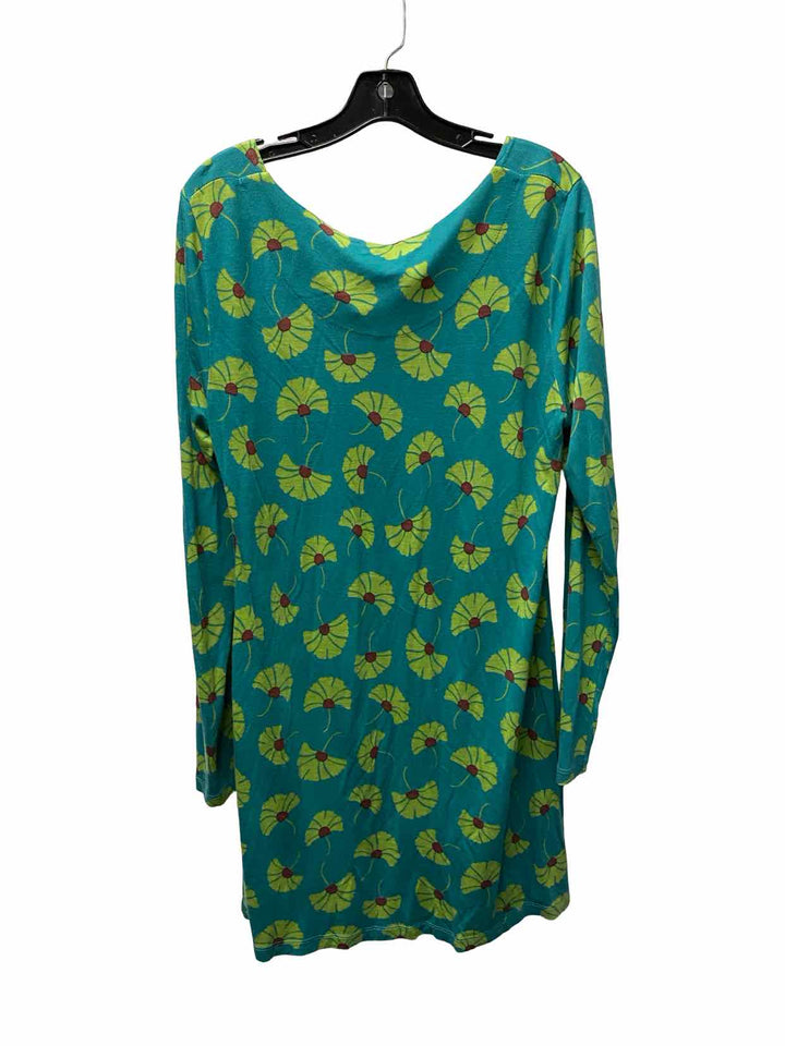 Gudrun Sjoden Size M Green Blue Floral Dress