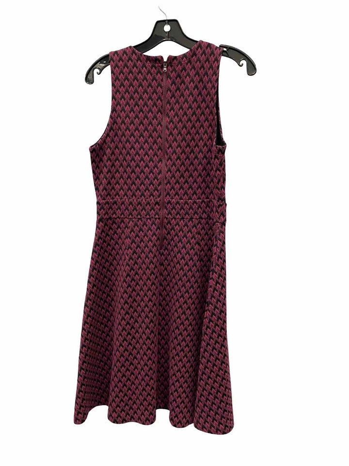 Loft Size 6 Purple Black zigzag Dress