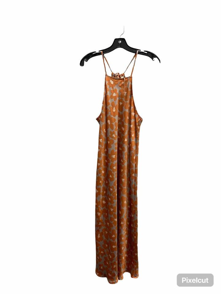 Mahina Size S Beige Orange Floral Dress