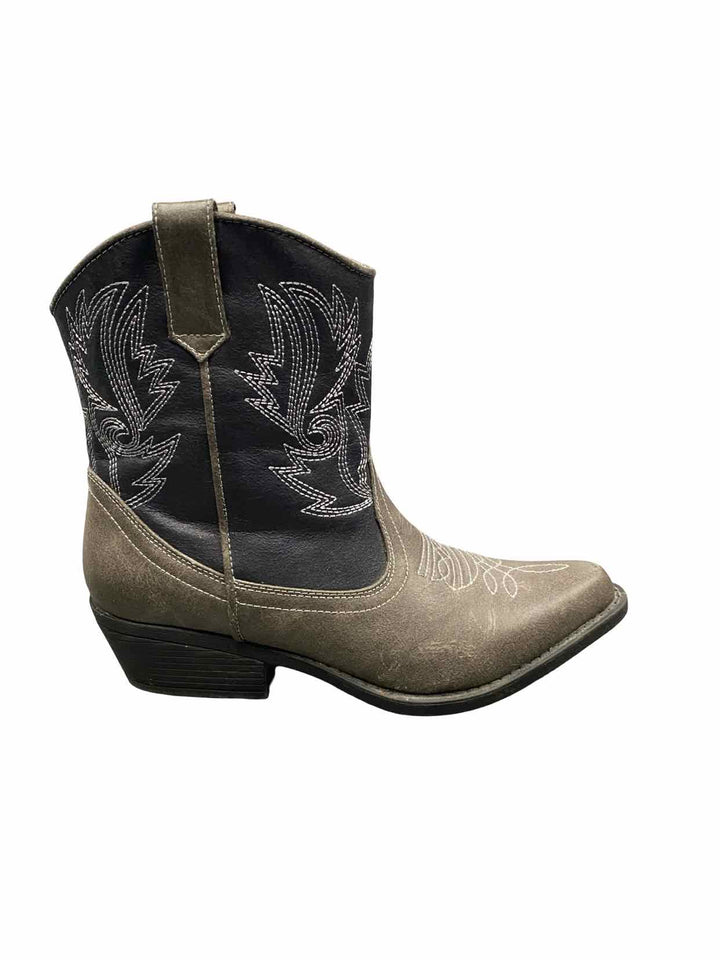 London Rebel Shoe Size 5.5 Grey Faux Leather Boots(Ankle)
