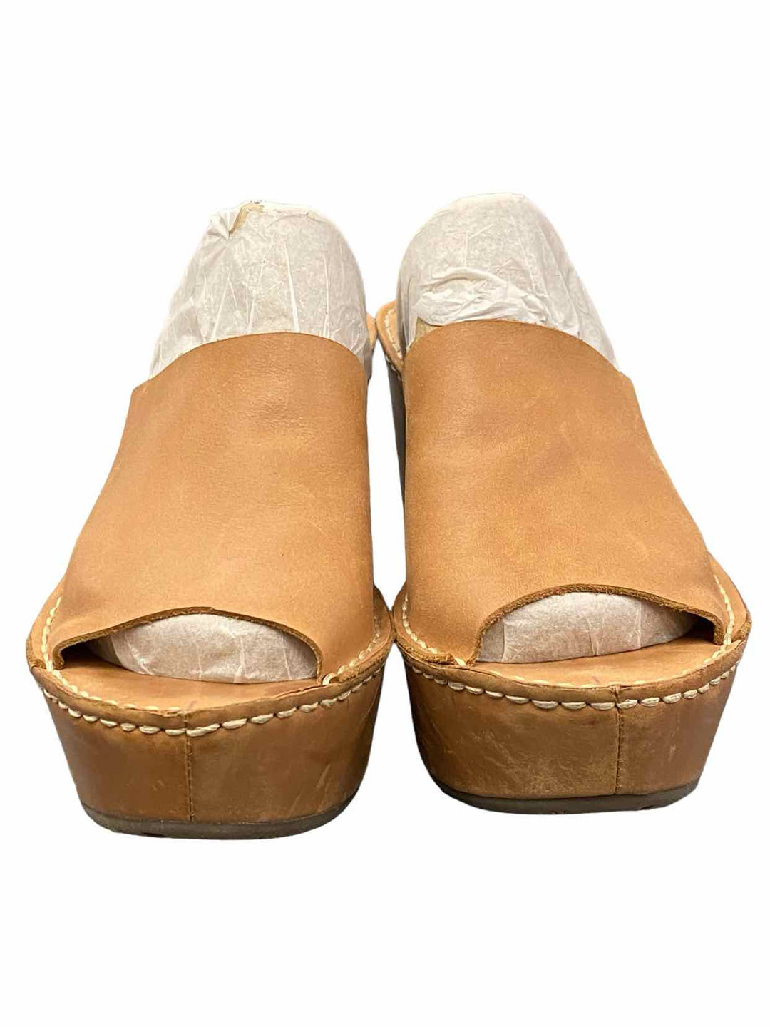 Chocolat Blu Shoe Size 6.5 Brown Leather Open Toe Heels