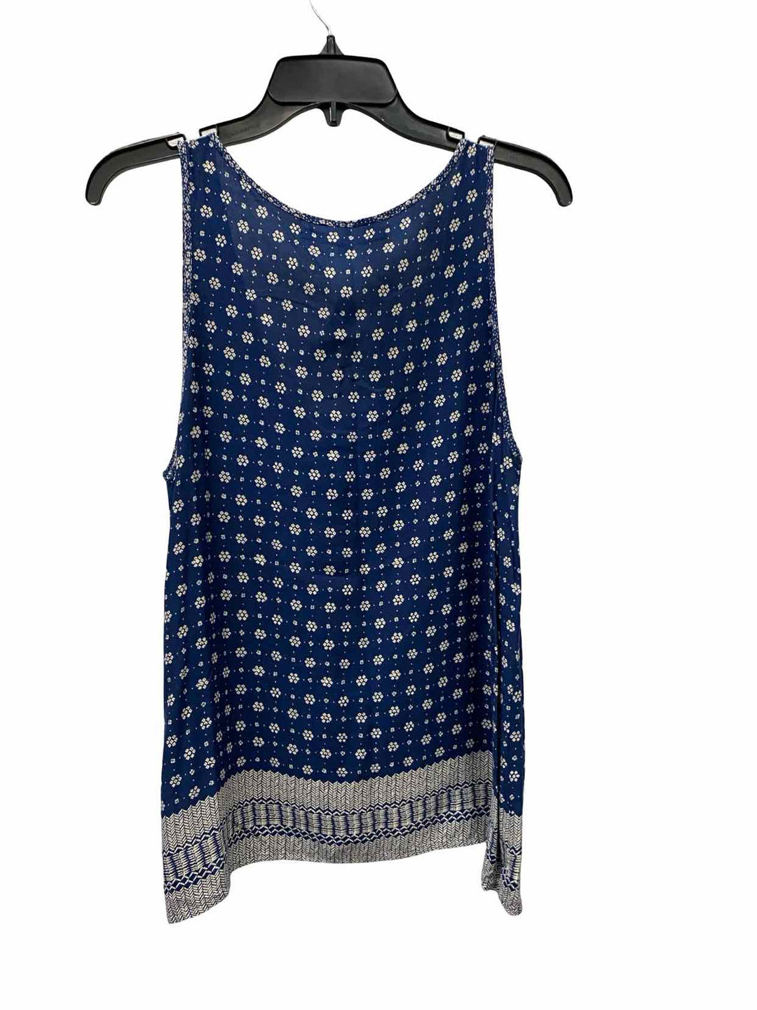 French Connection Size L Blue Taupe Floral Short Sleeve Shirts