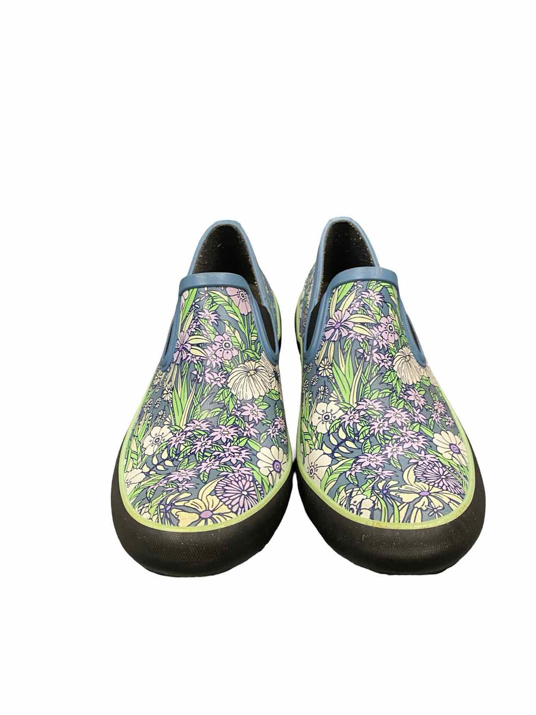 Bogs Shoe Size 8 Blue Floral Garden Shoe Boots(Ankle)
