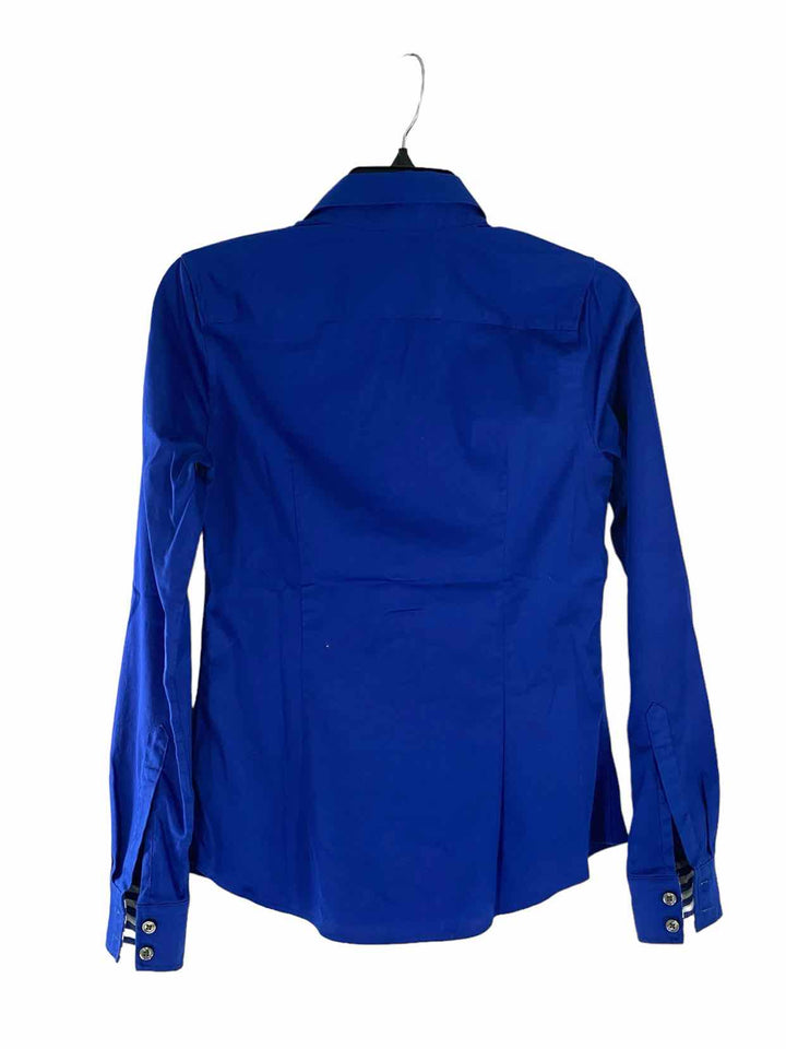 Banana Republic Size 2 Royal Blue Long Sleeve Shirts