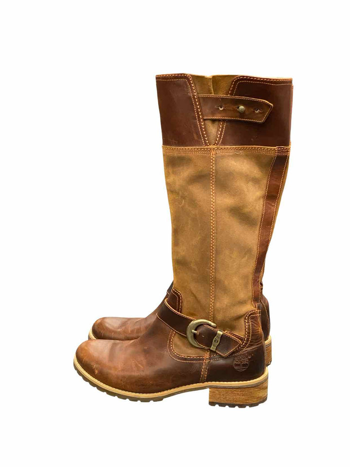 Timberland Shoe Size 7.5 Brown Leather Bethel Heights Boots(knee)