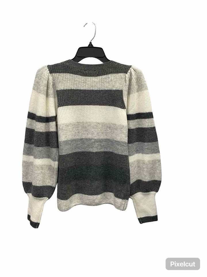 1 State Size M Grey White Sweater