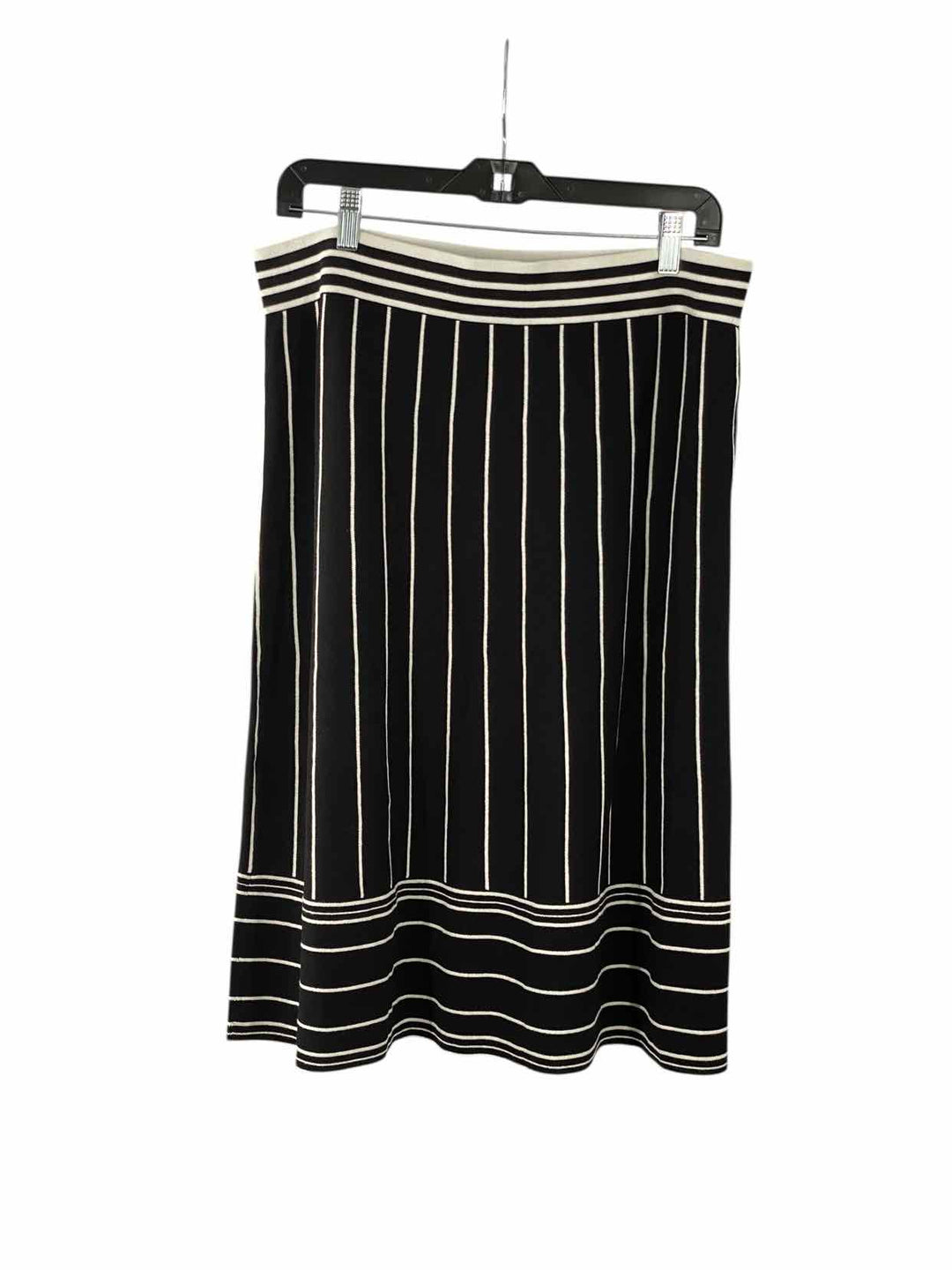 Ann Taylor Size L Baby Blue White Knit Skirt