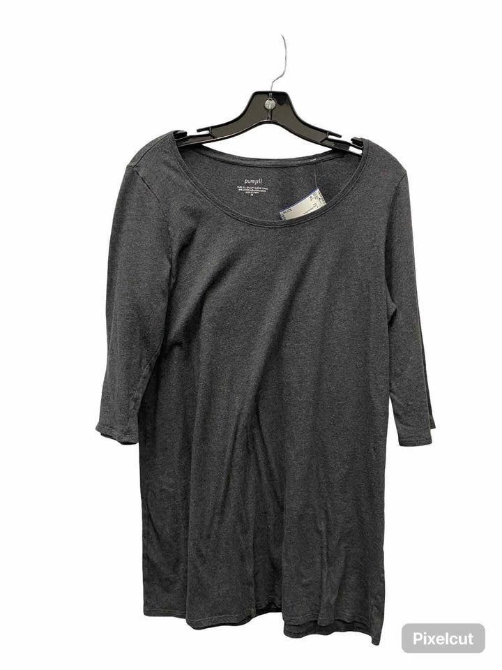 J Jill Size M Gray Long Sleeve Shirts
