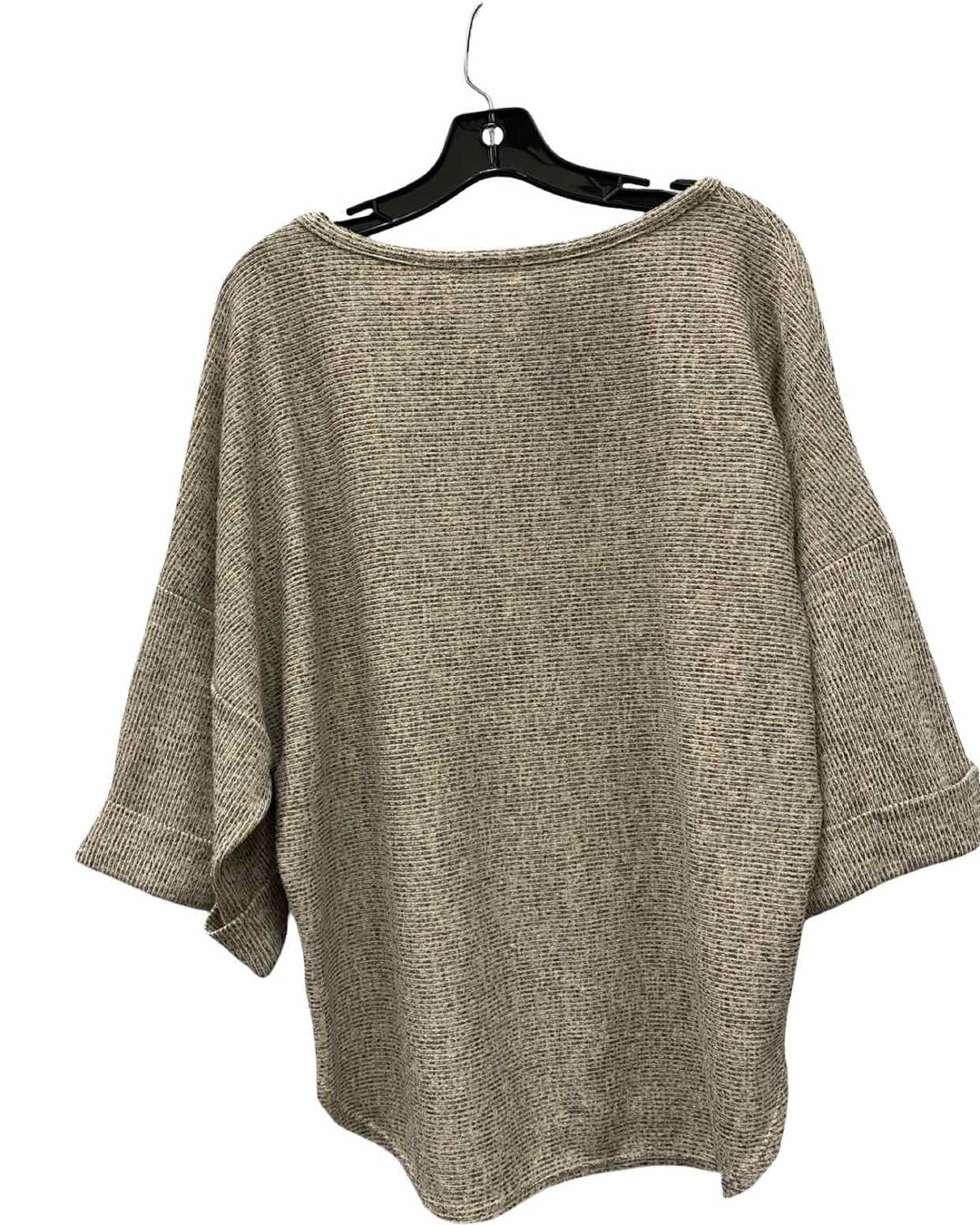 Max Studio Size L Beige Short Sleeve Shirts