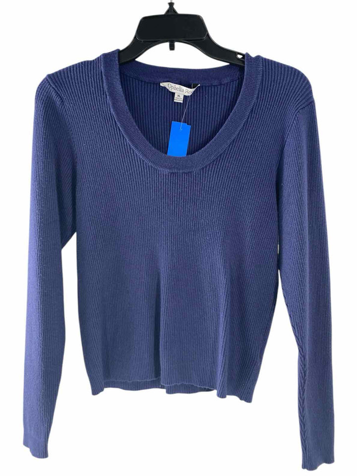 Ophelia Rose Size XL Blue Ribbed Sweater