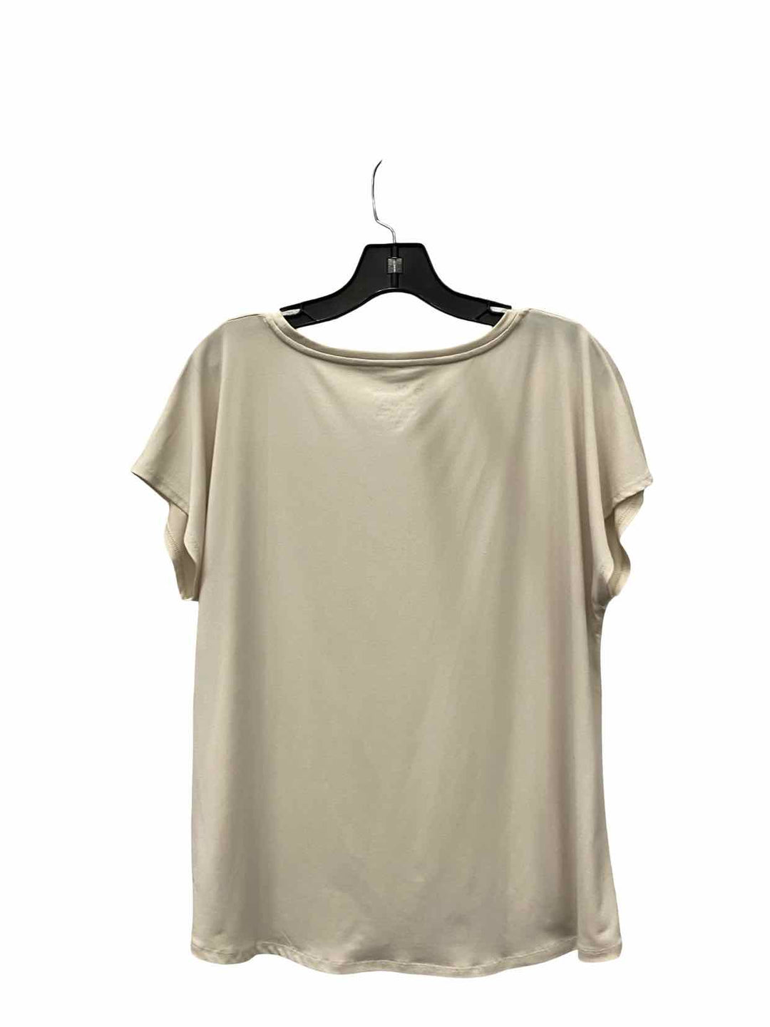Chico's Size 2 Beige Short Sleeve Shirts