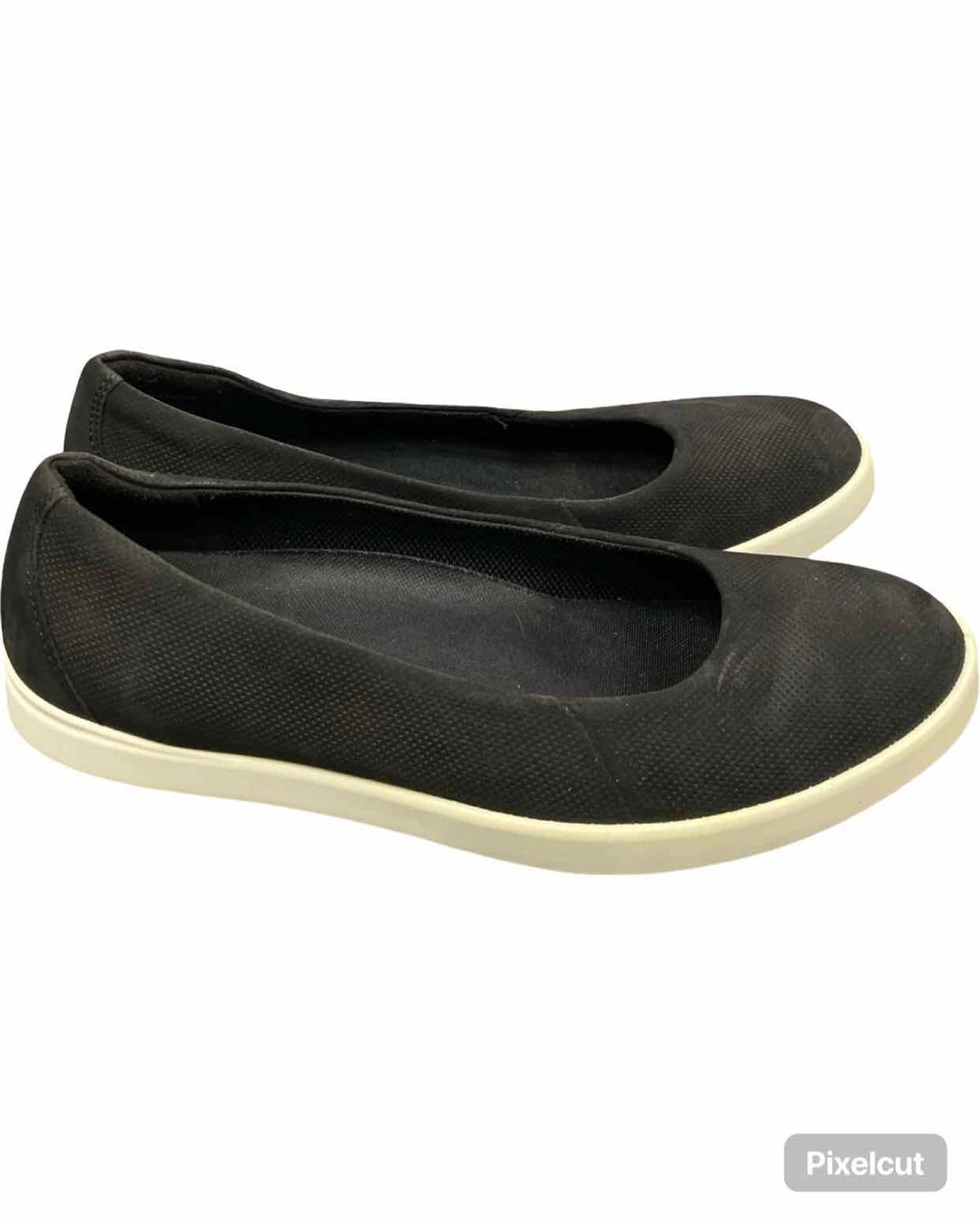 Ecco Shoe Size 40 Black Leather Flats