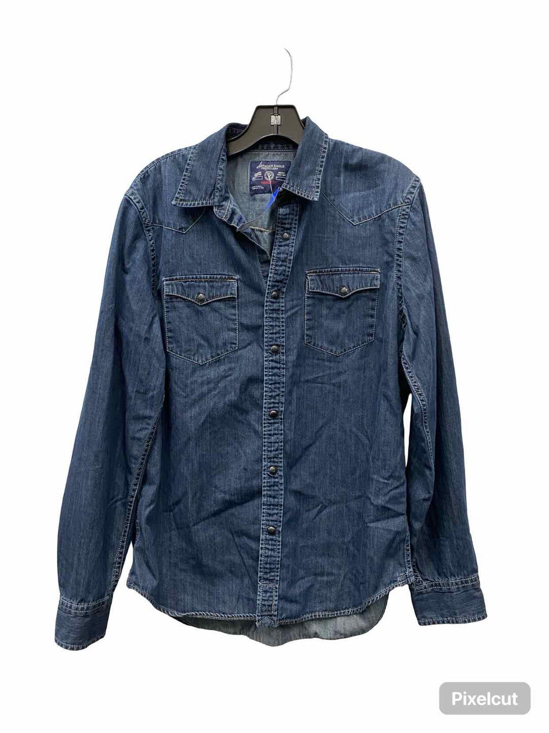 American Eagle Size M Denim Long Sleeve Shirts