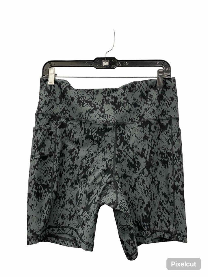Athleta Size XL Teal Black Print Athletic Shorts