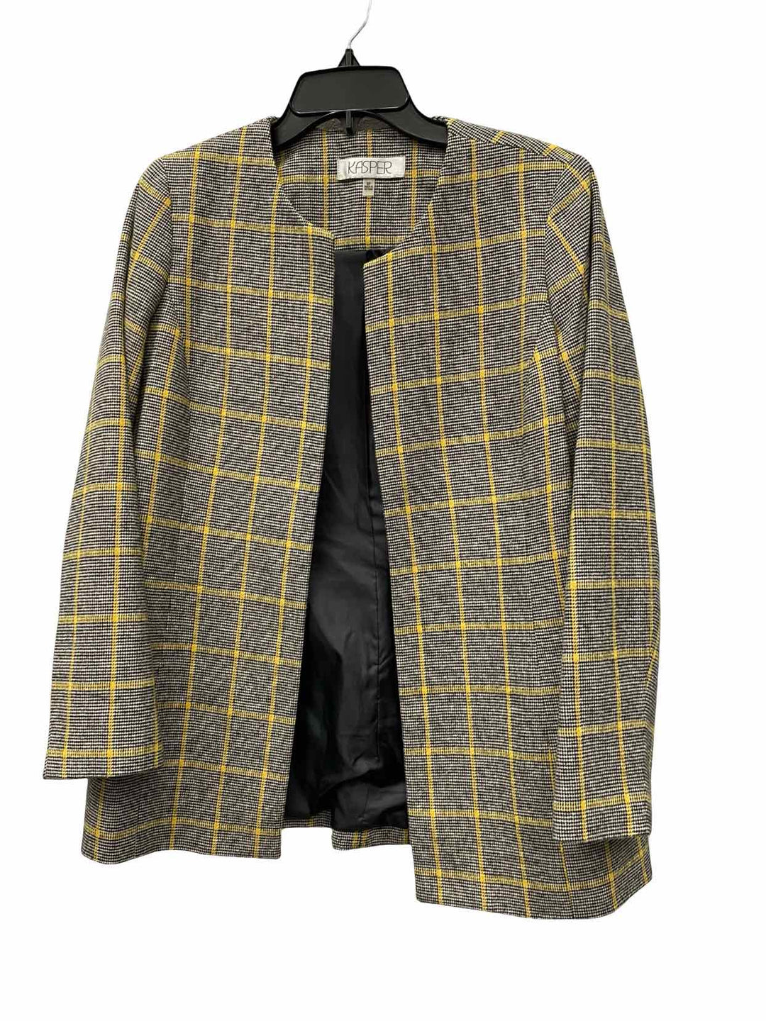 Kasper Size 8P Yellow Grey Blazer