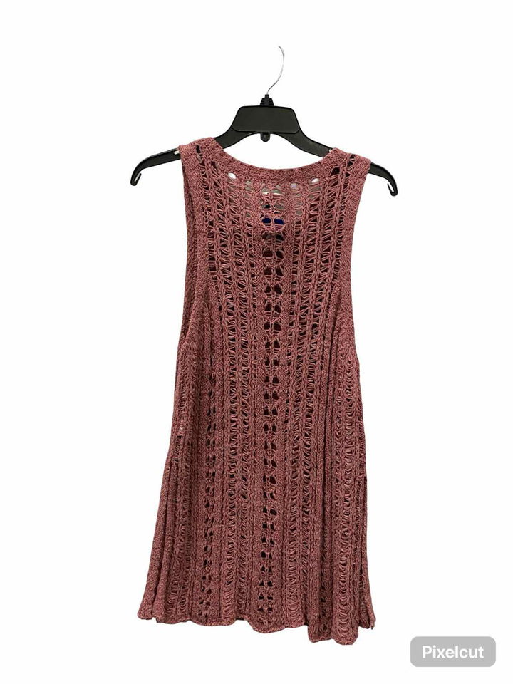 American Eagle Size XL Pink Knit 65% Cotton Tank Top